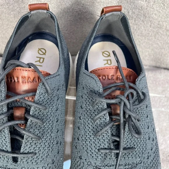 Cole Haan Mens Original Grand Lace Up Knit Oxford Wingtip Shoes Sz 9.5 C27961 - Picture 6 of 11